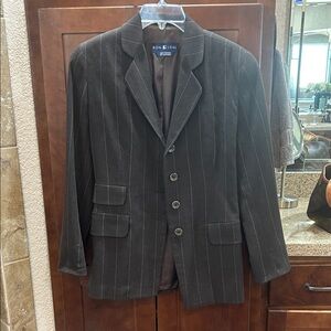 Women’s Brown Pinstripe Blazer